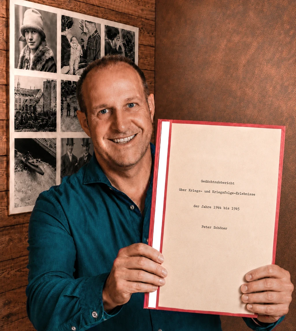 Stefan Reichhart mit dem Gedächtnisbericht von Peter Schöner